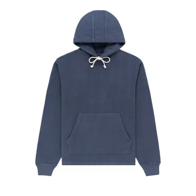 Pre-owned Aimé Leon Dore Herringbone Terry Uniform Hoodie 'vintage Indigo' | Blue | Men's Size L