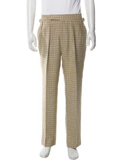 Pre-owned Aimé Leon Dore Houndstooth Print Pants In Neutral