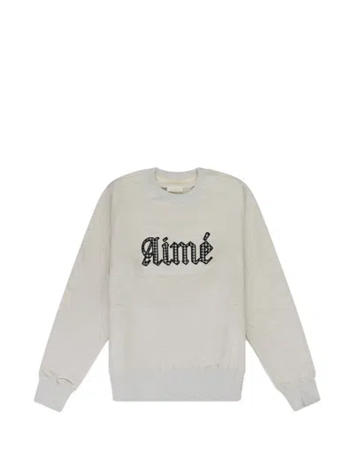 Aimé Leon Dore Houndstooth-appliqué Sweater In Neutral