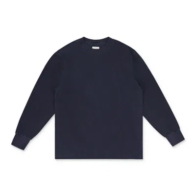 Aimé Leon Dore Indigo Garment Dyed Uniform Long-sleeve T-shirt In Blue