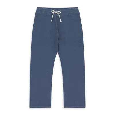 Aimé Leon Dore Indigo Herringbone Terry Sweatpants In Blue