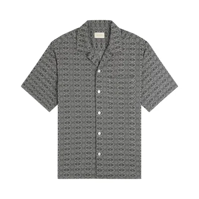 Pre-owned Aimé Leon Dore Jacquard Leisure Shirt 'jet Set' | Black | Men's Size L