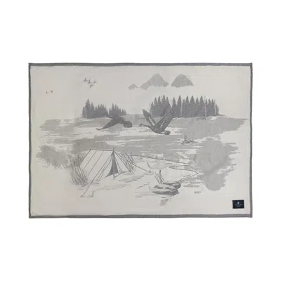 Pre-owned Aimé Leon Dore Jacquard Throw Blanket 'pristine' | White | Men's Size Onesize