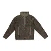 Aimé Leon Dore Khaki Paisley Half-zip Fleece Pullover In Blue