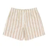 Aimé Leon Dore Khaki/white Striped Drawstring Shorts In Brown