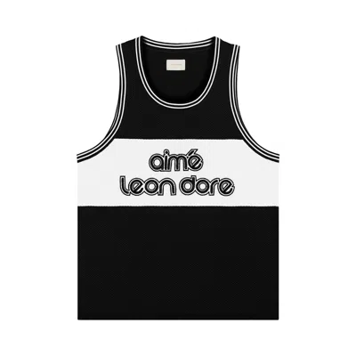 Pre-owned Aimé Leon Dore Knit Basketball Jersey 'black' | Men's Size L