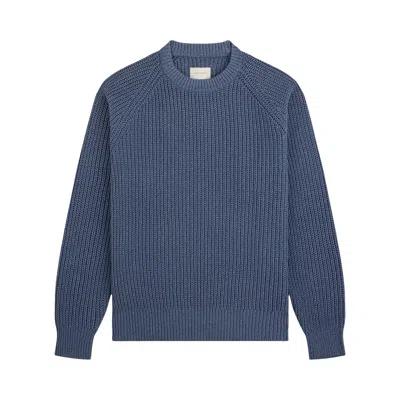 Pre-owned Aimé Leon Dore Knit Denim Crewneck Sweater 'medium Indigo' | Blue | Men's Size Xl