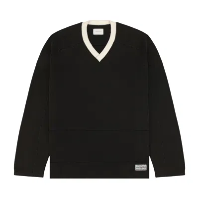 Pre-owned Aimé Leon Dore Knit Hockey Jersey 'jet Black' | Men's Size L