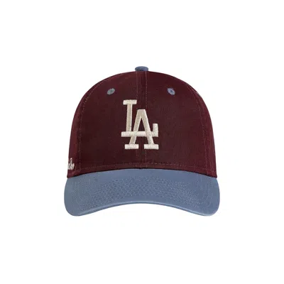 Pre-owned Aimé Leon Dore La Dodgers Colorblock Ballpark Hat 'chocolate Truffle' | Red | Men's Size Onesize