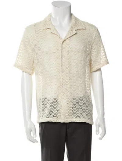 Pre-owned Aimé Leon Dore Lace Pattern Short Sleeve Shirt In Neutral