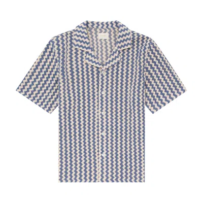 Pre-owned Aimé Leon Dore Lace Resort Shirt 'pristine/blue' | Multi-color | Men's Size L