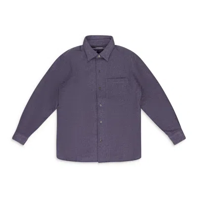Aimé Leon Dore Lavender Merino Wool Button-down Shirt In Purple
