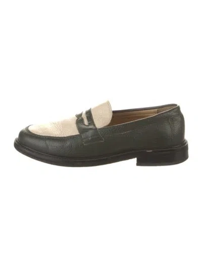 Pre-owned Aimé Leon Dore Leather Dress Loafers In Green