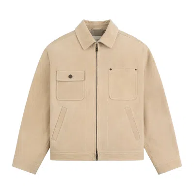 Pre-owned Aimé Leon Dore Leather Ranch Jacket 'warm Sand' | Tan | Men's Size M In Brown