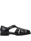 Aimé Leon Dore Black Fisherman Sandals In Black