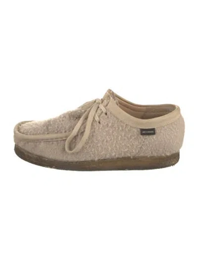 Pre-owned Aimé Leon Dore Leather Trim Embellishment Boat Shoes In Neutral
