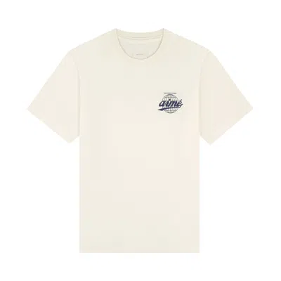 Pre-owned Aimé Leon Dore Leon Dore Cycling Tee 'pristine' | Cream | Men's Size Xl In White
