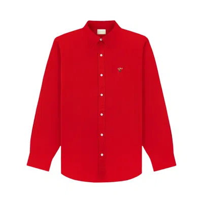Pre-owned Aimé Leon Dore Leon Overshirt 'equestrian Red' | Men's Size Xl