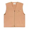 Aimé Leon Dore Light Pink Garment Dyed Denim Vest In Orange