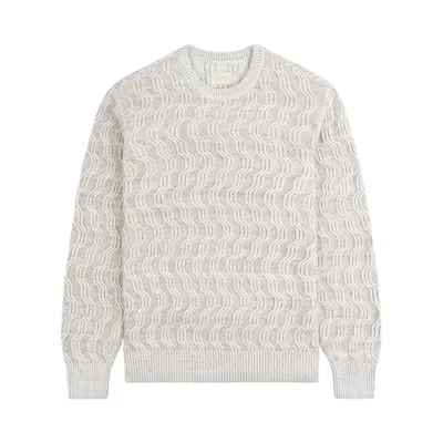 Pre-owned Aimé Leon Dore Linen Blend Cable Knit Sweater 'coconut Milk' | Cream | Men's Size S In White