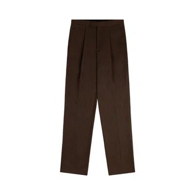 Pre-owned Aimé Leon Dore Linen Blend Suit Trouser 'brown' | Men's Size 34
