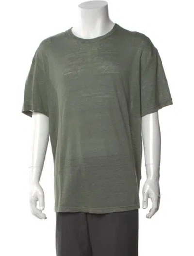 Pre-owned Aimé Leon Dore Linen Crew Neck T-shirt In Green