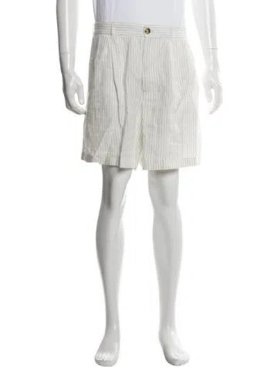 Pre-owned Aimé Leon Dore Linen Flat Front Shorts In Multicolor