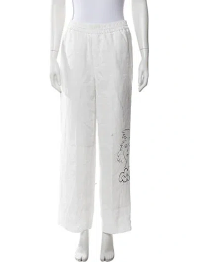 Pre-owned Aimé Leon Dore Linen Wide Leg Pants In Neutrals
