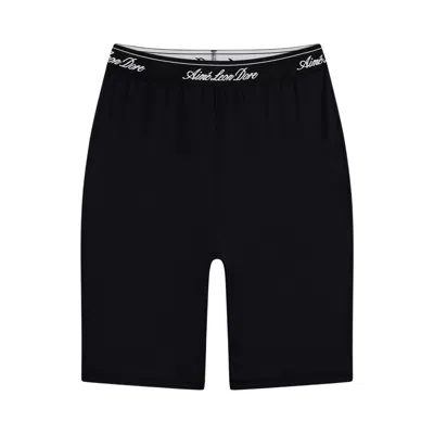 Pre-owned Aimé Leon Dore Logo Biker Short 'jet Black' | Women's Size M