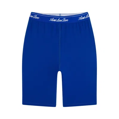 Pre-owned Aimé Leon Dore Logo Biker Short 'royal Blue' | Women's Size Xs