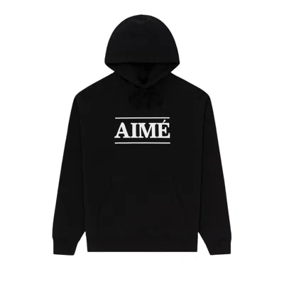 Pre-owned Aimé Leon Dore Logo Hoodie 'jet Black' | Men's Size Xl