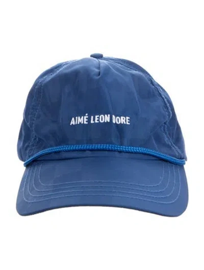 Pre-owned Aimé Leon Dore Logo Printed Baseball Cap In Blue