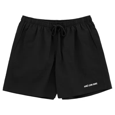 Pre-owned Aimé Leon Dore Logo Swim Short 'jet Black' | Men's Size M