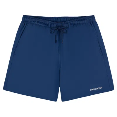 Pre-owned Aimé Leon Dore Logo Swim Short 'medieval Blue' | Men's Size L