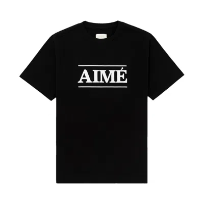 Pre-owned Aimé Leon Dore Logo Tee 'jet Black' | Men's Size Xl