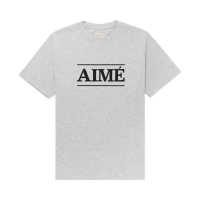 Pre-owned Aimé Leon Dore Logo Tee 'silver Mix' | Grey | Men's Size Xxl
