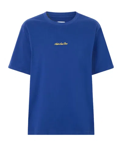 Aimé Leon Dore Logo-embroidered Cotton T-shirt In Blue