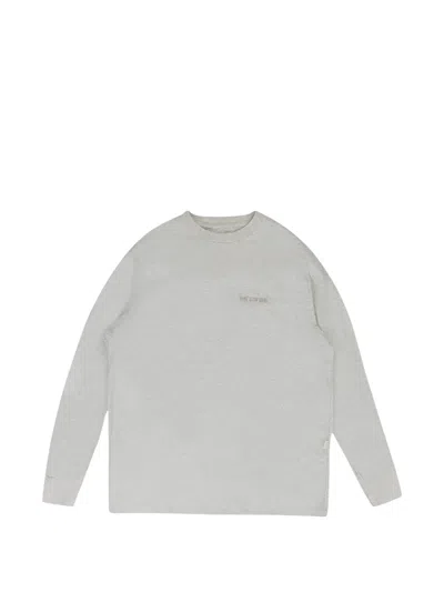 Aimé Leon Dore Logo-embroidered Long-sleeve Sweater In Gray