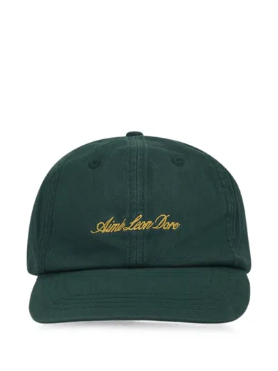 Aimé Leon Dore Logo-embroidered Washed Baseball Cap In Green