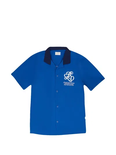 Aimé Leon Dore Logo-print Bowling Shirt In Blue