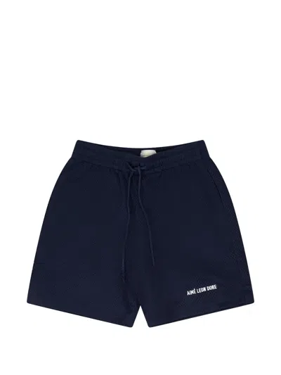 Aimé Leon Dore Logo-print Shorts In Blue