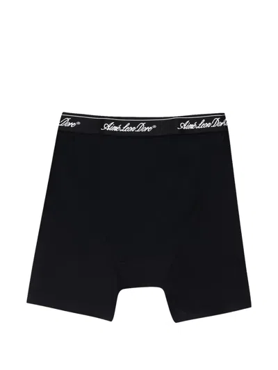 Aimé Leon Dore Logo-waistband Boxer Briefs (set Of Three) In Black