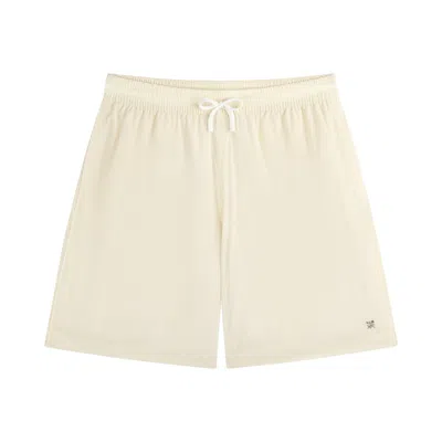 Pre-owned Aimé Leon Dore Long Nylon Track Short 'pristine' | Cream | Women's Size Xs In White