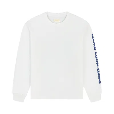 Pre-owned Aimé Leon Dore Long-sleeve Alpine Ski Tee 'bright White' | Men's Size Xl