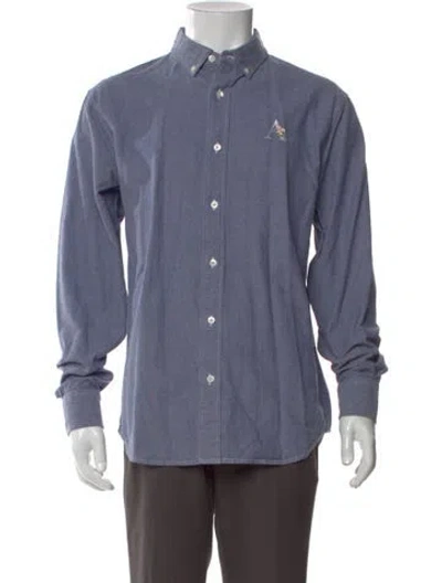 Pre-owned Aimé Leon Dore Long Sleeve Dress Shirt In Blue