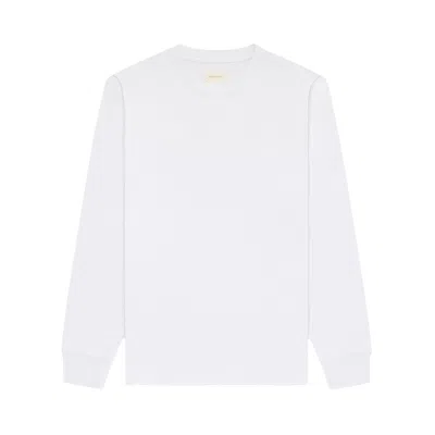 Pre-owned Aimé Leon Dore Long-sleeve Tonal Logo Tee 'bright White' | Men's Size M