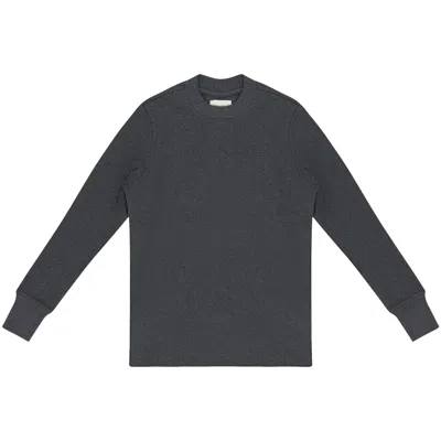 Pre-owned Aimé Leon Dore Long-sleeve Waffle Thermal T-shirt 'charcoal Melange' | Grey | Men's Size Xl In Gray
