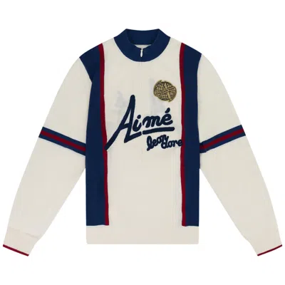 Pre-owned Aimé Leon Dore Long-sleeve Cycling Jersey 'pristine' | White | Men's Size L