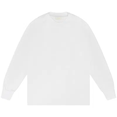 Pre-owned Aimé Leon Dore Long-sleeve Din Logo Tee 'white' | Men's Size M