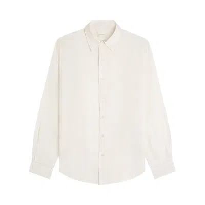 Pre-owned Aimé Leon Dore Long-sleeve Linen Shirt 'pristine' | Cream | Men's Size S In White